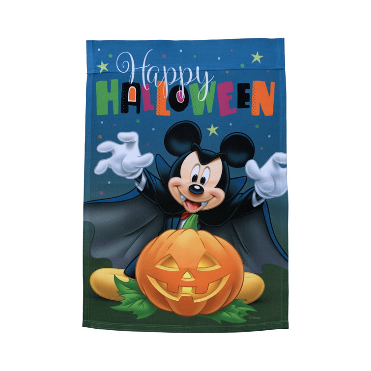 Back Yard Glory Disney Dracula Mickey Mouse Happy Halloween Garden Flag ...